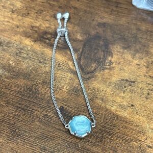 Kendra Scott Silver Bracelet with Blue Stone